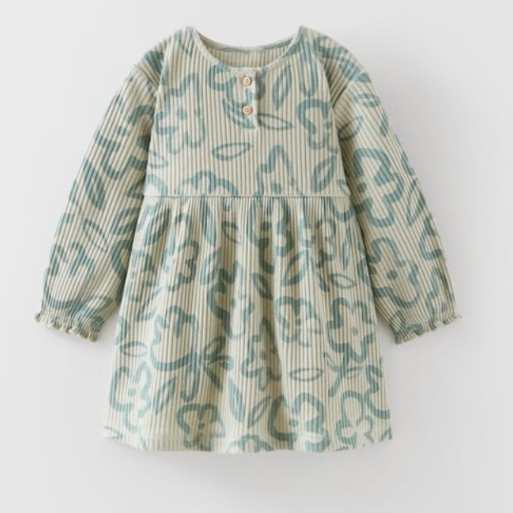 Gently Used Zara Ribbed Printed Dress